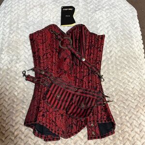 Coquetry Red and Black Corset
